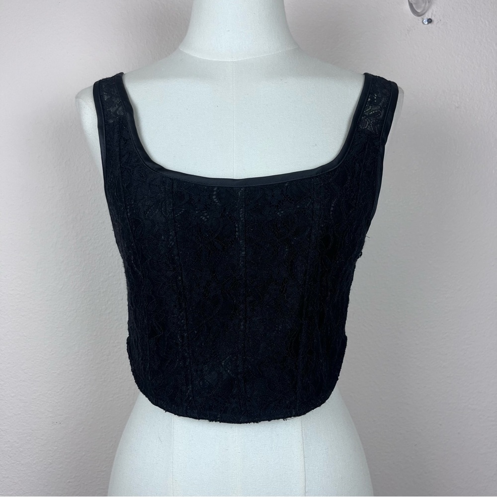 Vintage Beverly and Beck Bustier Top Womens Small Lace Goth Y2K Whimsigoth Bra